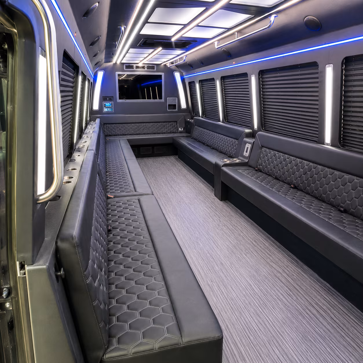 hammond 40 passenger party bus interior